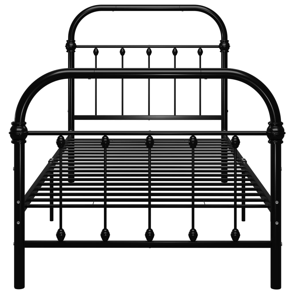 Bed Frame Black Metal 90*200 Cm