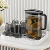 Large Capacity High-Temperature Resistant Plastic Juice and Water Pitcher Set with High Transparency
