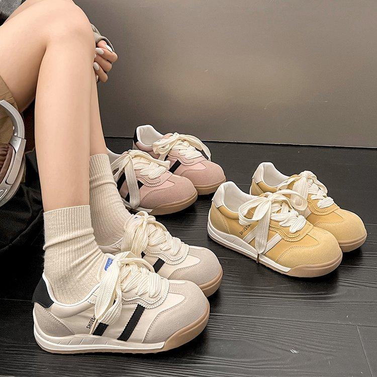 2025 new spring and summer German training sports running casual shoes versatile women's platform lightweight round head Forrest Gump shoes women's