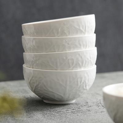 Bol à riz en porcelaine blanche, petit bol en céramique, saladier simple et haut de gamme, bol à soupe et nouilles ménagères, nouvelle vaisselle 2024