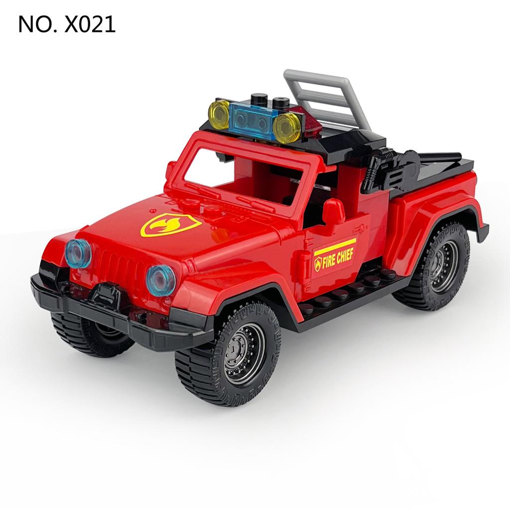 X001-X044 J772 J773 J779 Police Car Rescue Patrol Car Building Block Small Particle Toy