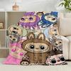 1PC Bunny Costume Adventure Flannel Blanket Gift, Suitable for Both Men And Women, Soft Ideal for Beds And Sofa, Birthday Or Christmas Gift