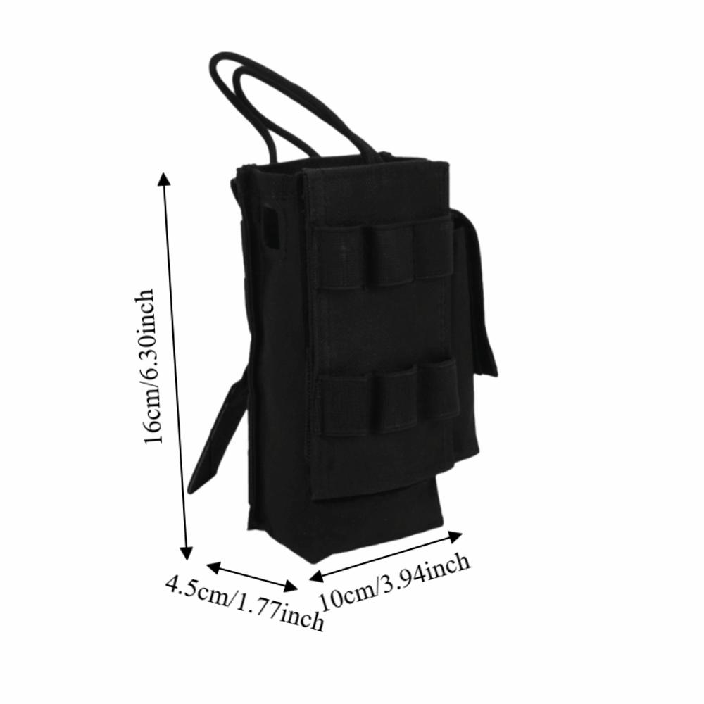 Durable Heavy Duty Radio Pouch Adjustable With Side Pockets Mini Radio Bag Walkie Talkie Pouch Two Way Radio