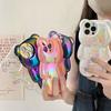 Милий Персоналізований Лазерний 3D Ведмедик Чохол для iPhone 16 Pro Max, Сумісний з Apple 17 Новою Моделлю 14/15