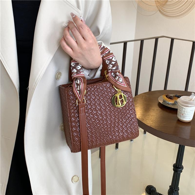 HandbagWomen Marke Luxus Totes Hohe Qualität Mode Klassische Gesteppte Quadratische Griff Tasche Frauen Umhängetaschen Schulter Taschen