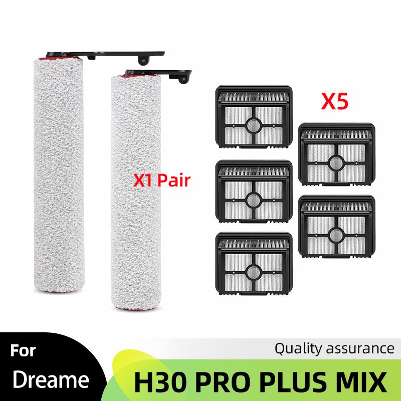 Fit For Dreame Main Brushes Roller Brush HEPA Filter H30 Pro Plus Mix Floor Scrubber Vacuum Cleaner Accessories