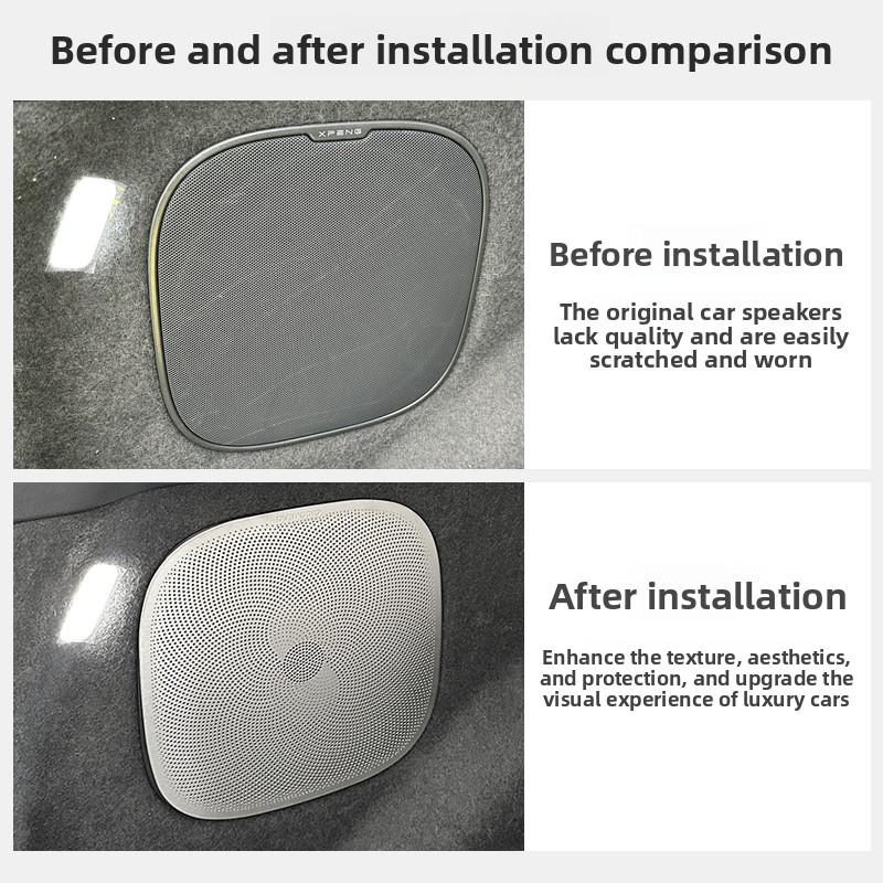 Car Horn Cover Decorative Sticker for XPENG G6 2026 Stainless Steel Speaker Cover Interior Car Accessories