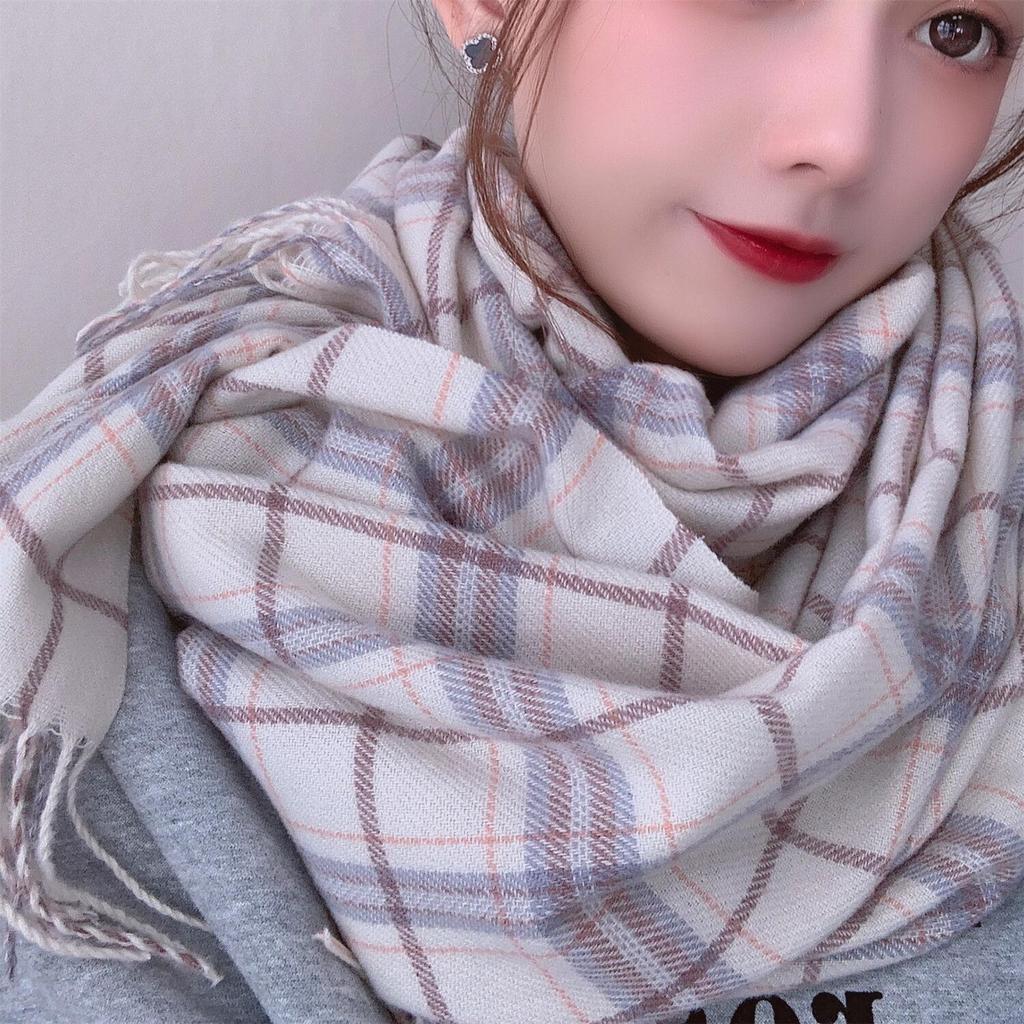 Women's Cashmere-like Plaid Scarf - Soft, Warm, and Perfect for Autumn/Winter