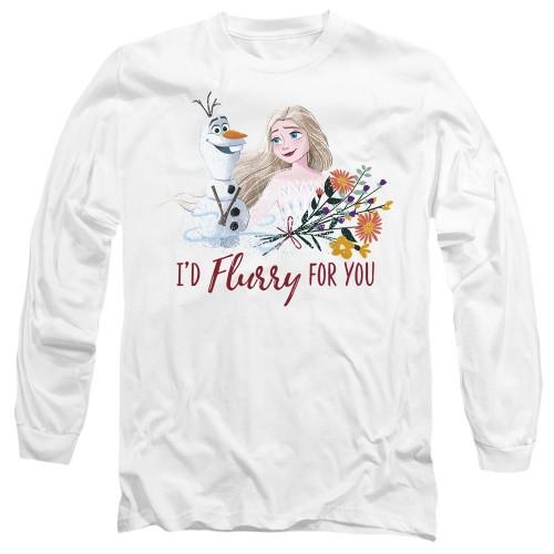 Frozen Unisex Adult IÂ´d Flurry For You Elsa & Olaf Valentine`s Day T-Shirt
