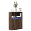 VidaXL Buffet with LED Brown Oak 72x34x100 Cm Engineered Wood, Storage Furniture, Kitchen Storage Furniture, Furniture 852165