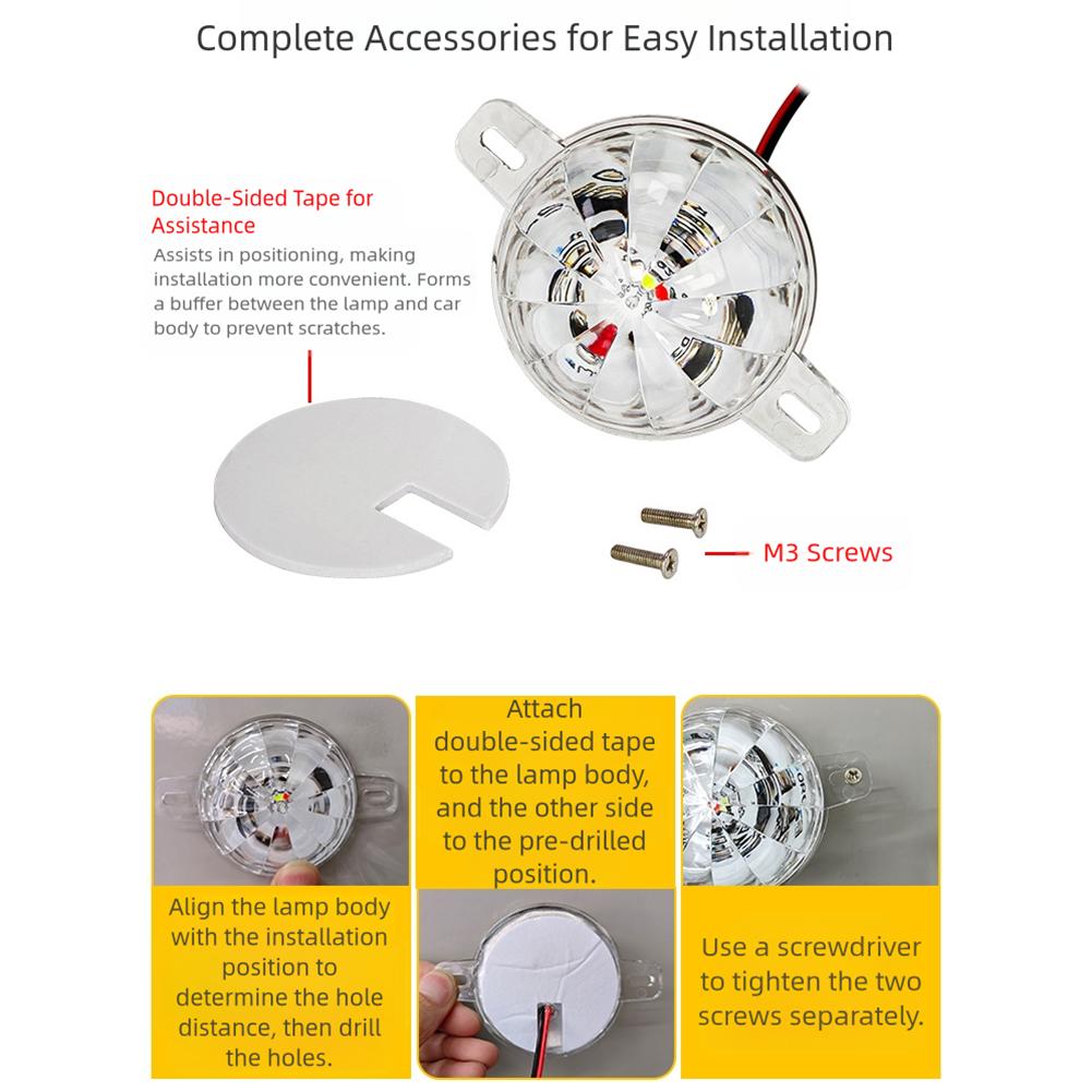 Tailgating Car Chassis Lights Electric Car Motorcycle Car Anti-fog Lights