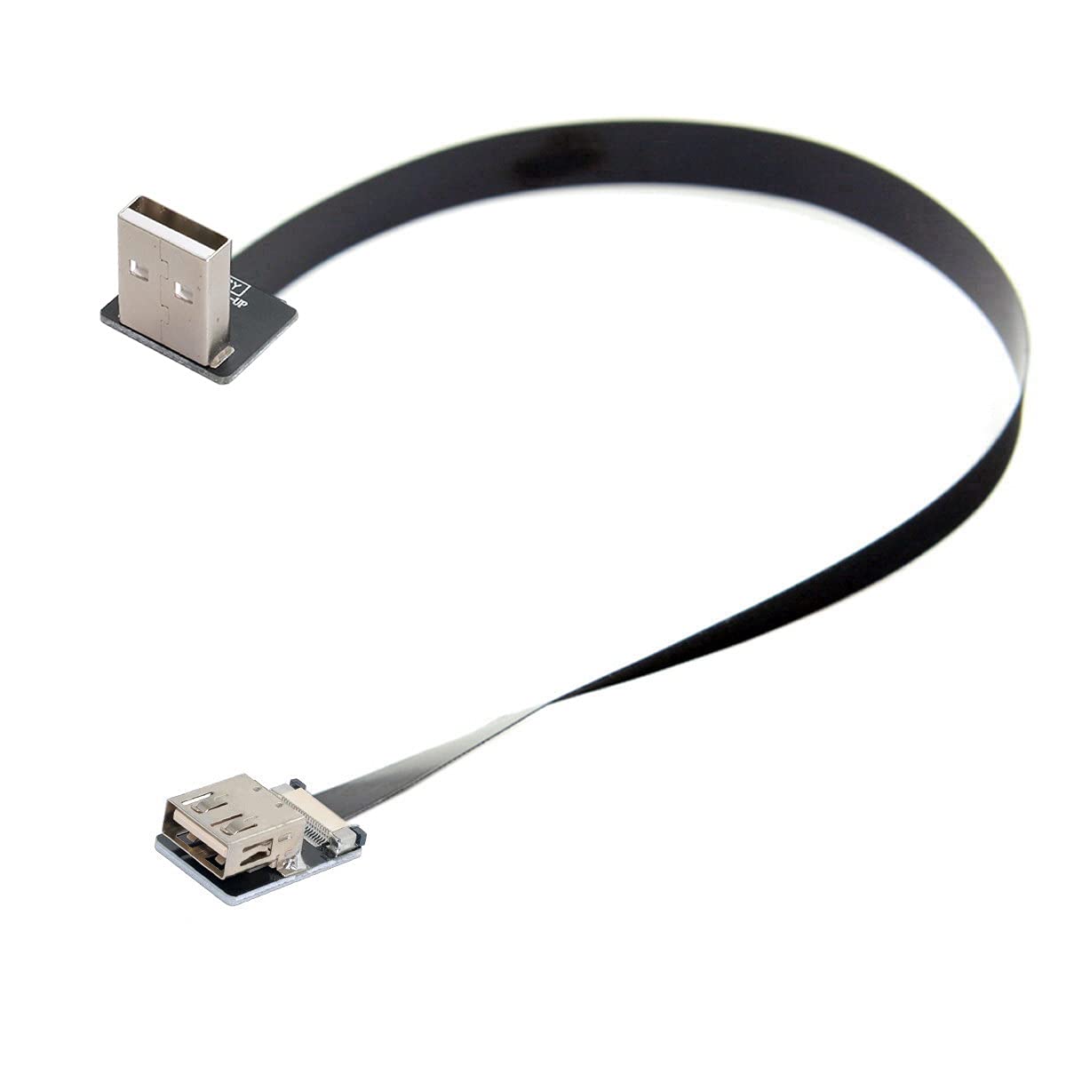 

Cablecc USB Male to Female Extension Data Flat Slim FPC Cable for and 200CM Up-Angled 2.0 Type-A FPV, Disks, Scanners, Printers, чорний