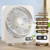 Mini Desktop Fan Portable Air Conditioner USB Rechargeable Digital Desktop Fan Air Cooler Table Fans for Room Home