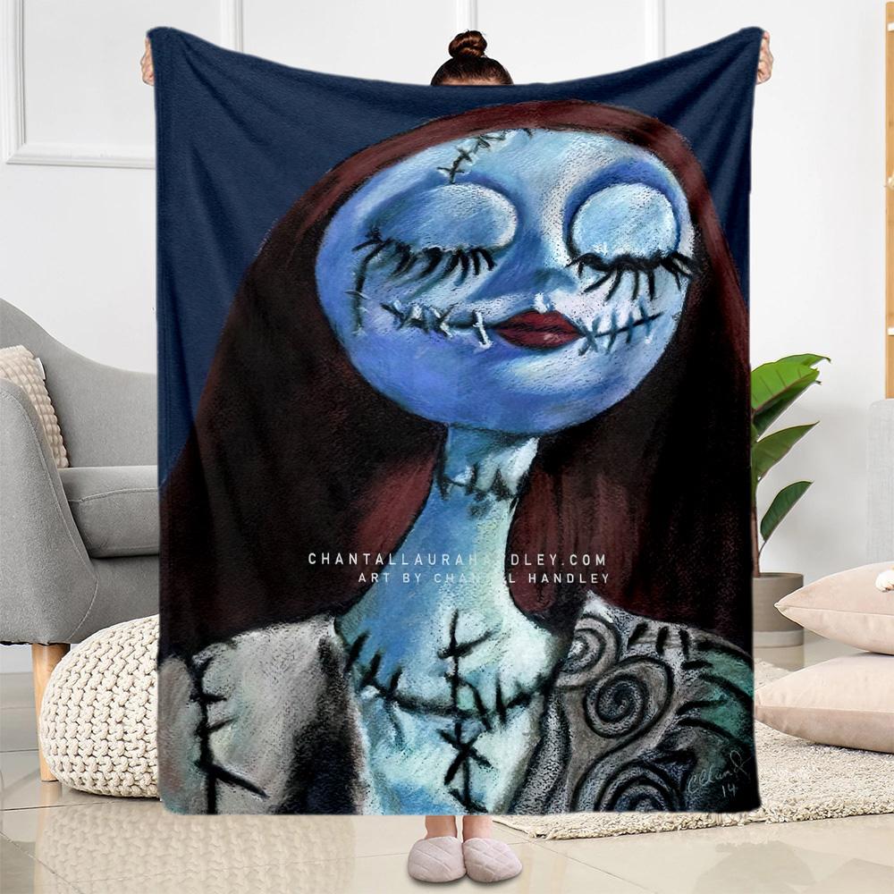 Christmas Nightmare Blanket Soft Warm Cozy Perfect for Livingroom Office Chair All-Season Use Playful Design Perfect Gift for Relatives and Friends