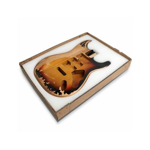 Sunsmile Relic Elektrisk Gitar Kropp ST Stil Nitro Topp Alder Tre DIY Gitar Kropp HSH Relic 3-Tone Sunburst.