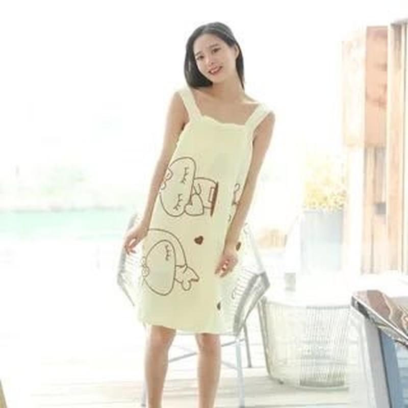 

1 шт., быстросохнущее домашнее текстильное полотенце, халаты, ночное полотенце, платье для женщин, быстросохнущее пляжное спа-платье, одежда для сна жёлтый