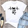 Maglietta estiva da donna a maniche corte, con stampa, alla moda, casual, girocollo, comoda, da donna.