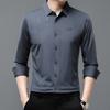 Men's Long-sleeved Thin Shirts Fashionable Printed Seamless Young and Middle-aged Men's Shirts Autumn New Style