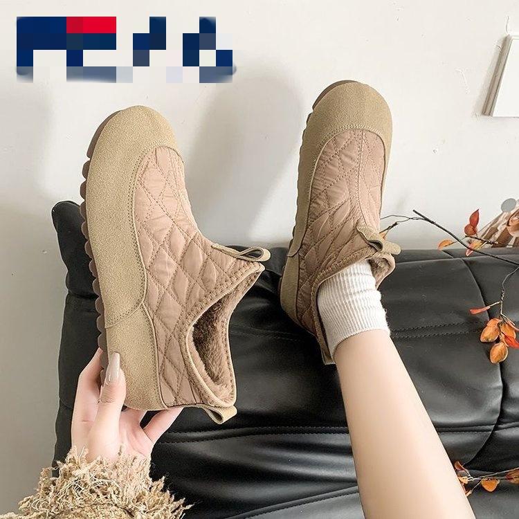French single shoes new autumn and winter soft-soled beanie shoes comfortable maternity shoes grandma cotton shoes