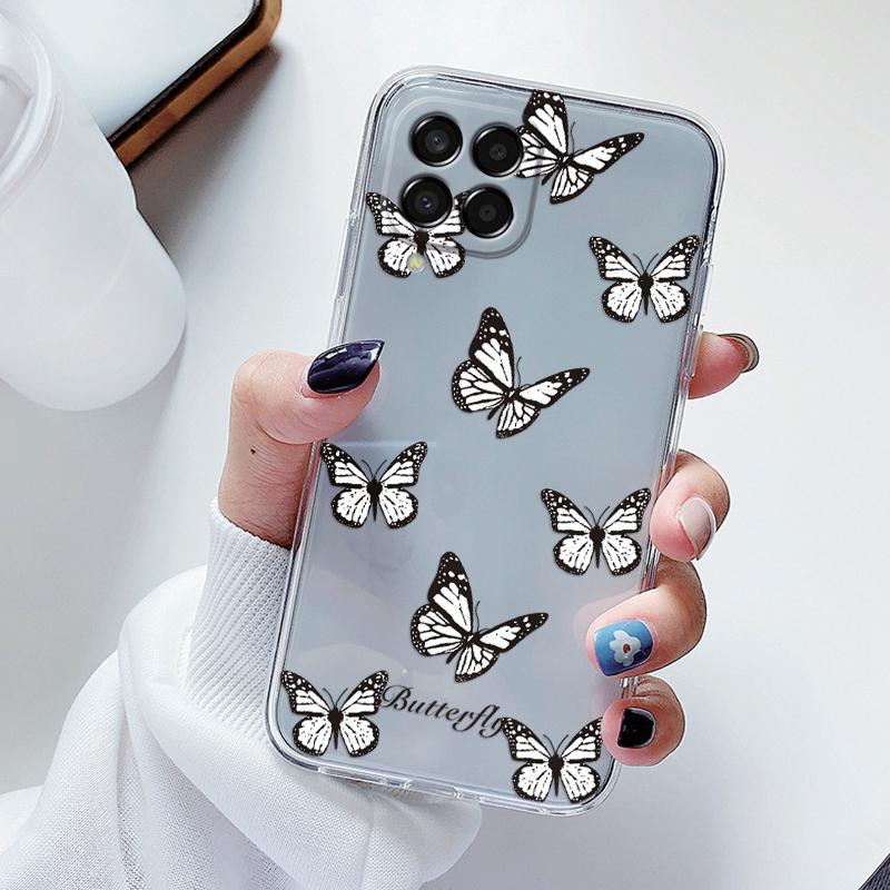 

Для Samsung Galaxy M33 M53 5G Милий Мультяшний Ведмедик Пара Чохол для Телефону Ударостійкий Силіконовий М який Чохол Для Samsung M 33 Funda Прозорий Samsung M33 5G