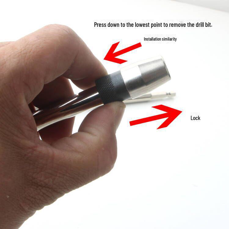 Hex Handle Quick Release Self-Locking Drill Screwdriver Extension Rod 300mm