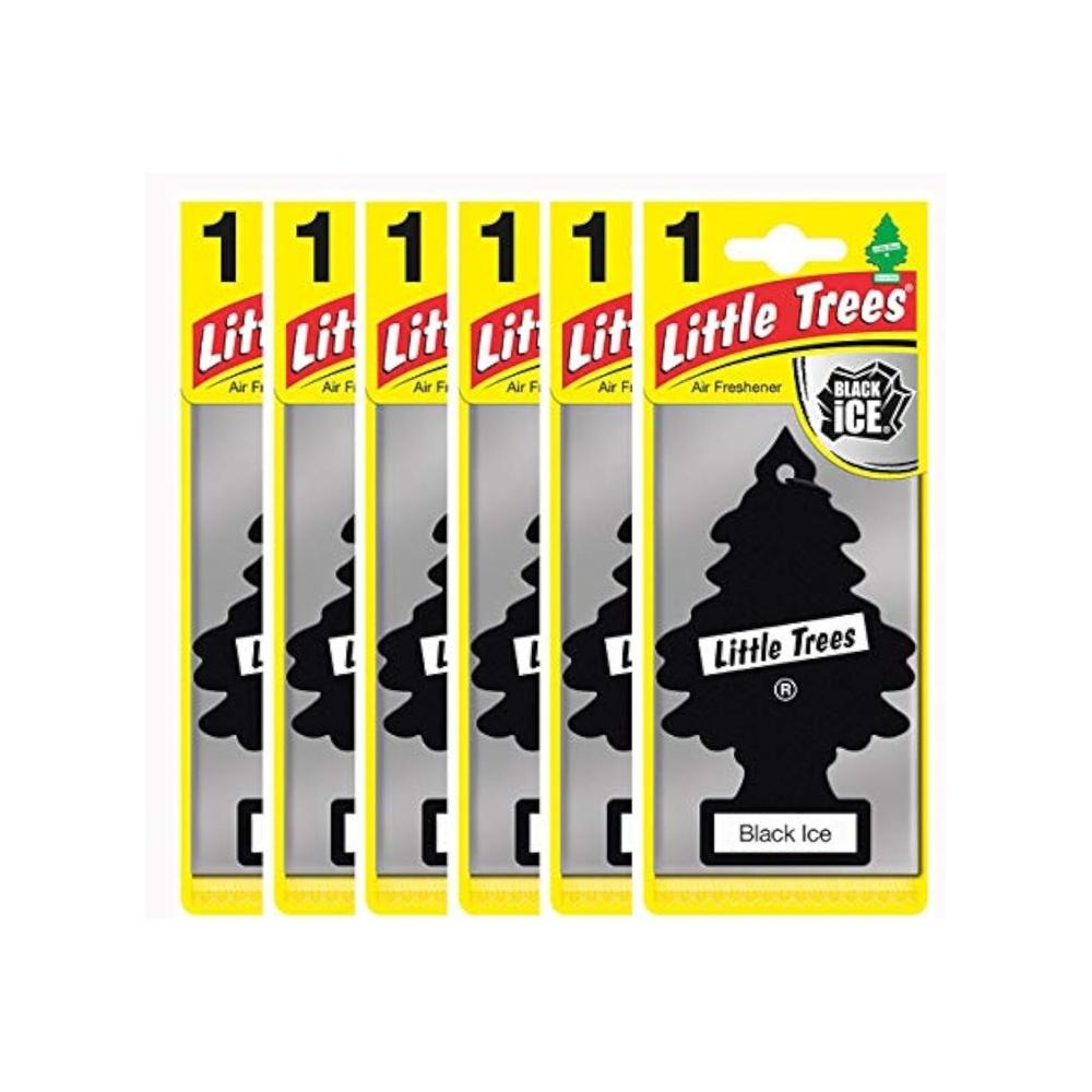 Little Trees Air Freshener Tree Black Ice Fragrance For Car Home Boat Caravan - Six Pack
