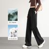 HSTYLE Women's Liquid Air Cotton High-Waisted Wide-Leg Split Hem Casual Pants