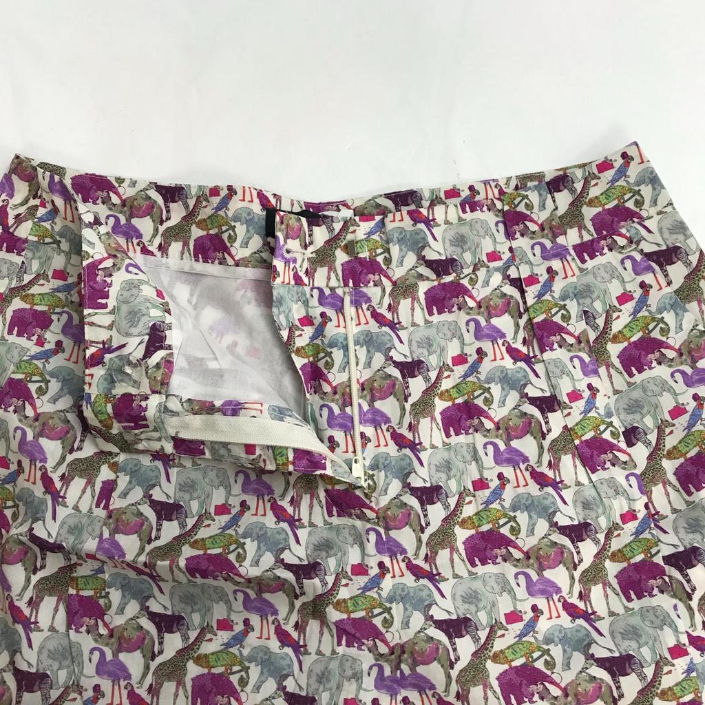 NEW Tag Unused MAX&CO Shorts 40 Women Elephant Animal Print Culottes Bottoms(USED)