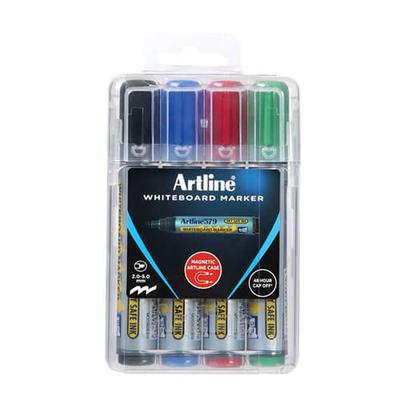 Artline Whiteboardmarker im Hartschalenetui 5mm Sortiert (4 Stück)