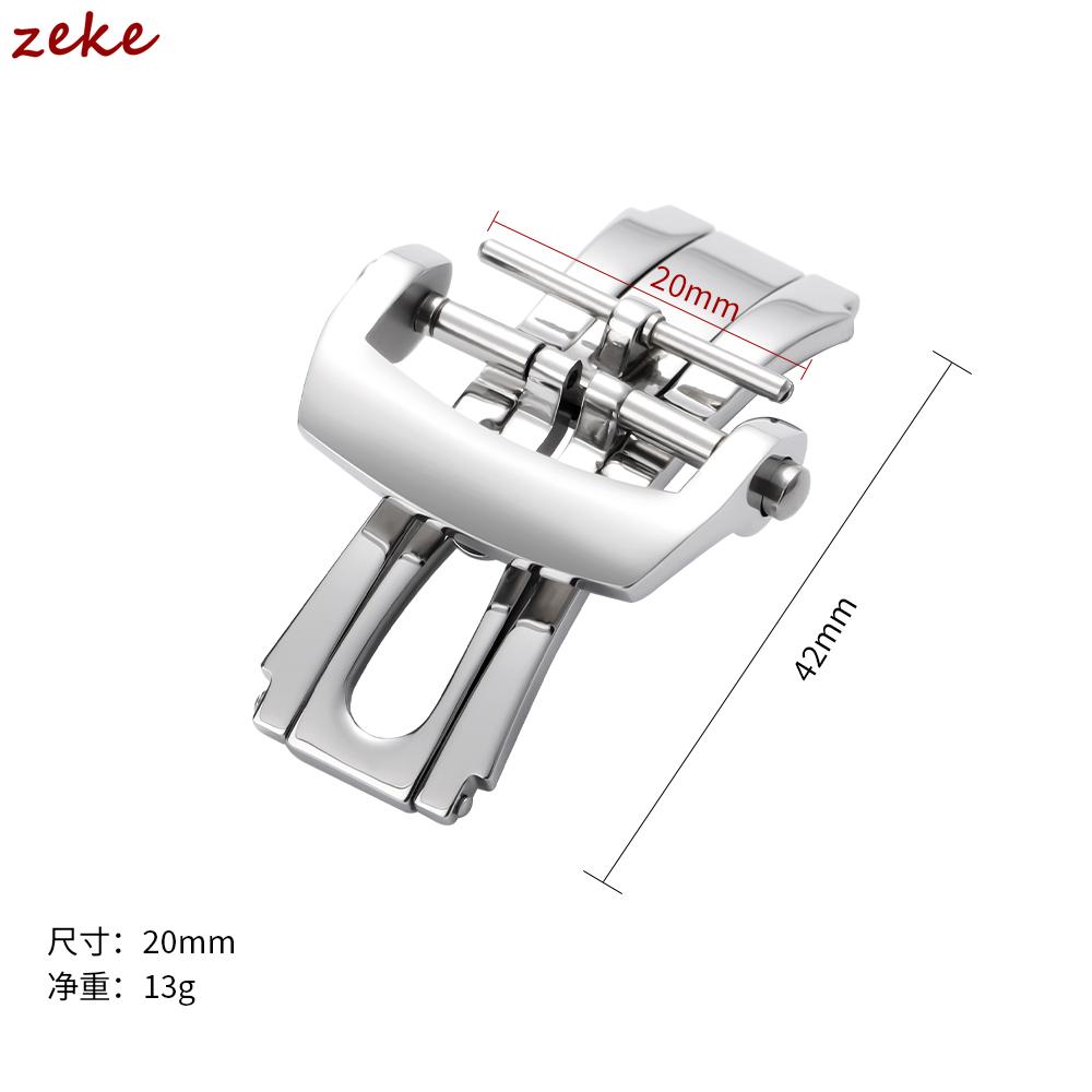 Watchband Buckle Stainless Steel Watch Strap for Blancpain Replacement Buckles Clasps 20mm Polished Button Watches Accessories