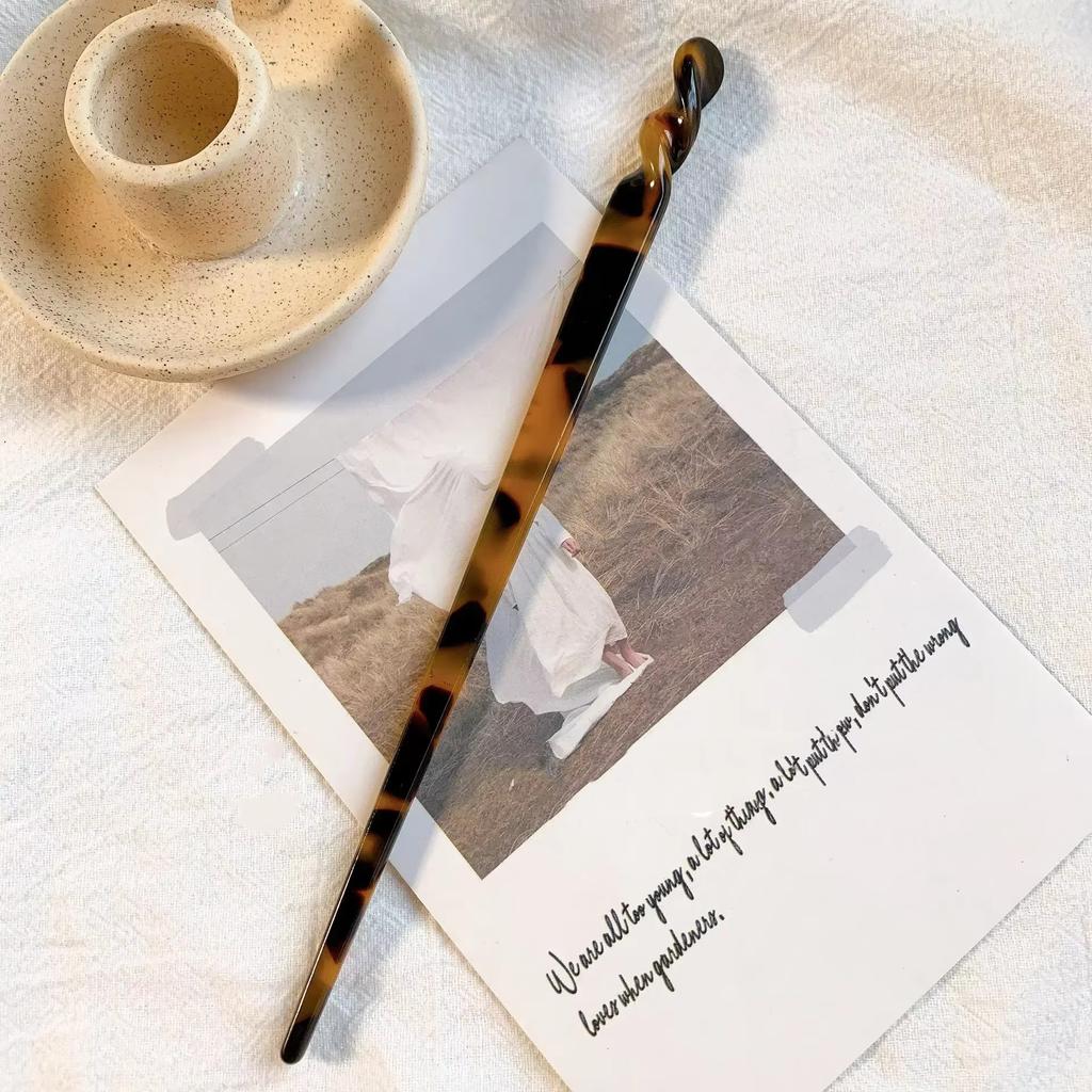 Čínský styl květinový tisk vlasové tyčinky vintage acetátové pryskyřice dámské sponky do vlasů klip pin pokrývky hlavy svatební šperky doplňky