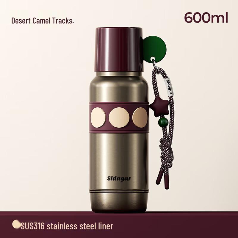 Shidajia 600ml Insulated Stainless Steel Straw Tumbler