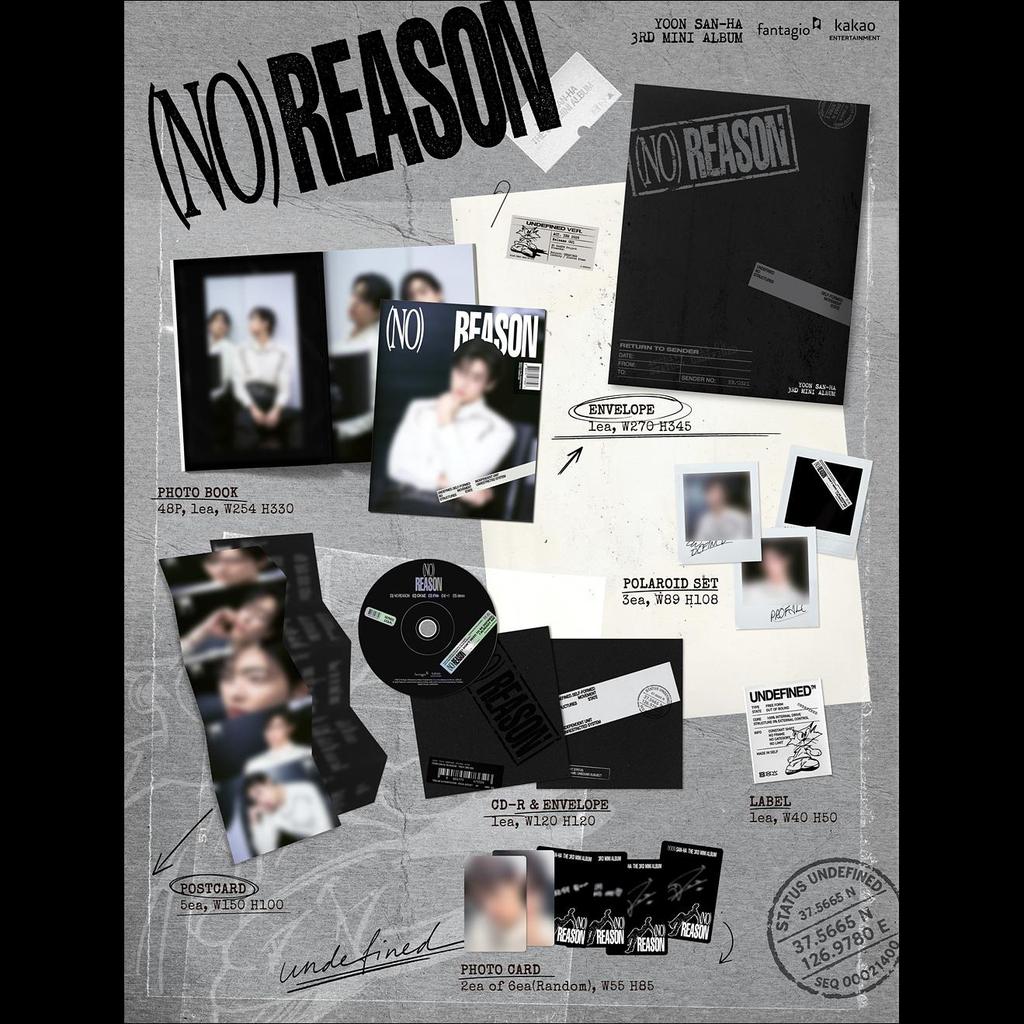 YOON SAN-HA [NO REASON] 3° Mini Album (VER NON DEFINITO. / VERSIONE UNBOUND) + Regalo gratuito