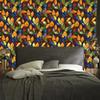 Stained Glass Wallpaper Gold, Yellow and Rust for Living Room and Bedroom 50x1000