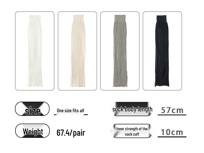 Șosete Tricotate Largi cu Dungi Albe pentru Femei Plusox - Jambiere Subțiri pentru Vara Fetei Hot
