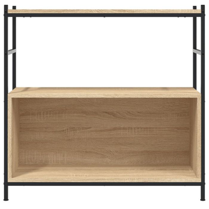 VidaXL Bibliothèque chêne sonoma 80x30x78,5cm bois d'ingénierie et fer 832794