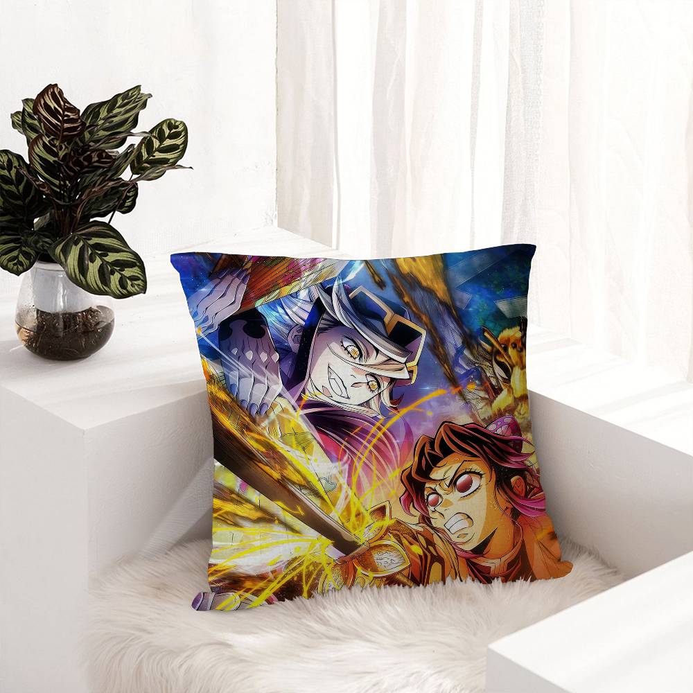 

D-Демон S-Истребитель Мультяшный Персонализированный Рисунок Текст Домашние Декоративные Подушки Бытовые Подарки 45x45см 12x12Inch