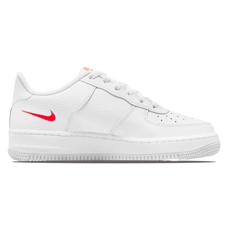 Nike Air Force 1 Low Multi-Swoosh White Particle Grey Photon Dust Bright Crimson GS DO6486-100