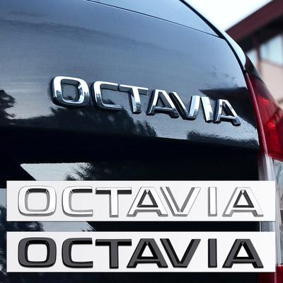 1 Stück 3D ABS Octavia Auto Buchstaben Heckklappe Aufkleber Emblem Abzeichen Aufkleber Auto Styling Für MK3 MK4 A5 A7 Auto Zubehör