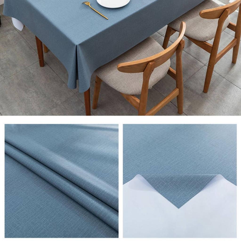 Waterproof And Oil-proof Tablecloth, No-wash And Heat-resistant, Solid Color Rectangular Desk, Coffee Table, Tablecloth, Pvc Table Mat.