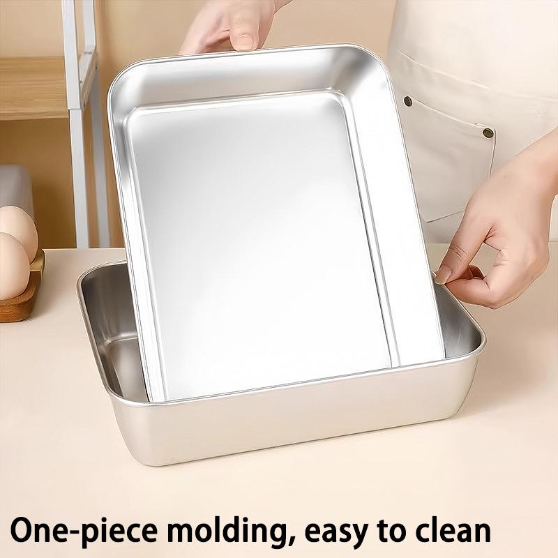 3pcs Stainless Steel Food Containers Leakproof Stackable With Clear Lids For Camping Home & Meal Prep