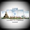 Canvas Painting Tower Landscape Paris City 5 Pieces Wall Art Painting Modular Wallpapers Poster Print for Living Room Home Decor