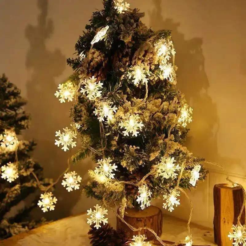 10/20/40 LED snowflake garland fairy lamp USB/ battery-powered waterproof Christmas tree decorations Christmas gifts New Year gi
