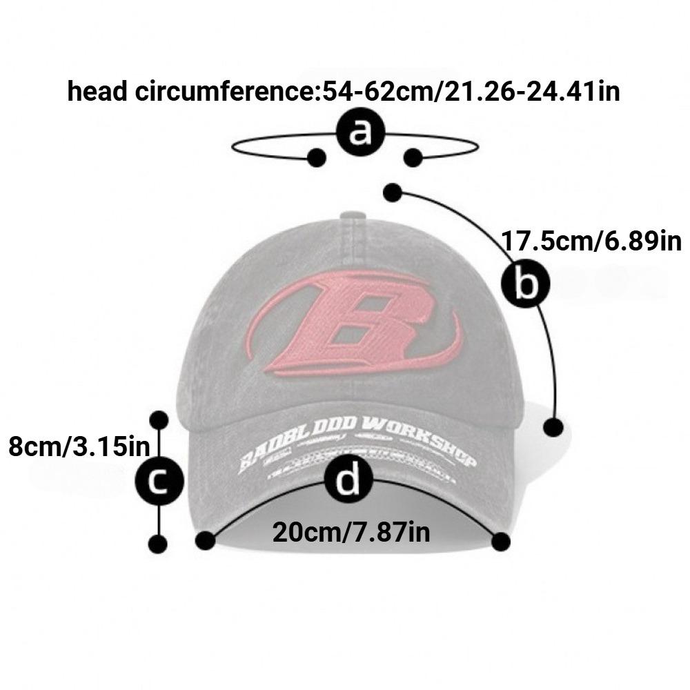 Vintage Korean Style Baseball Cap for Men Women, Embroidered Letter Cotton Color Block, Outdoor Casual Streetwear Fashion Hat