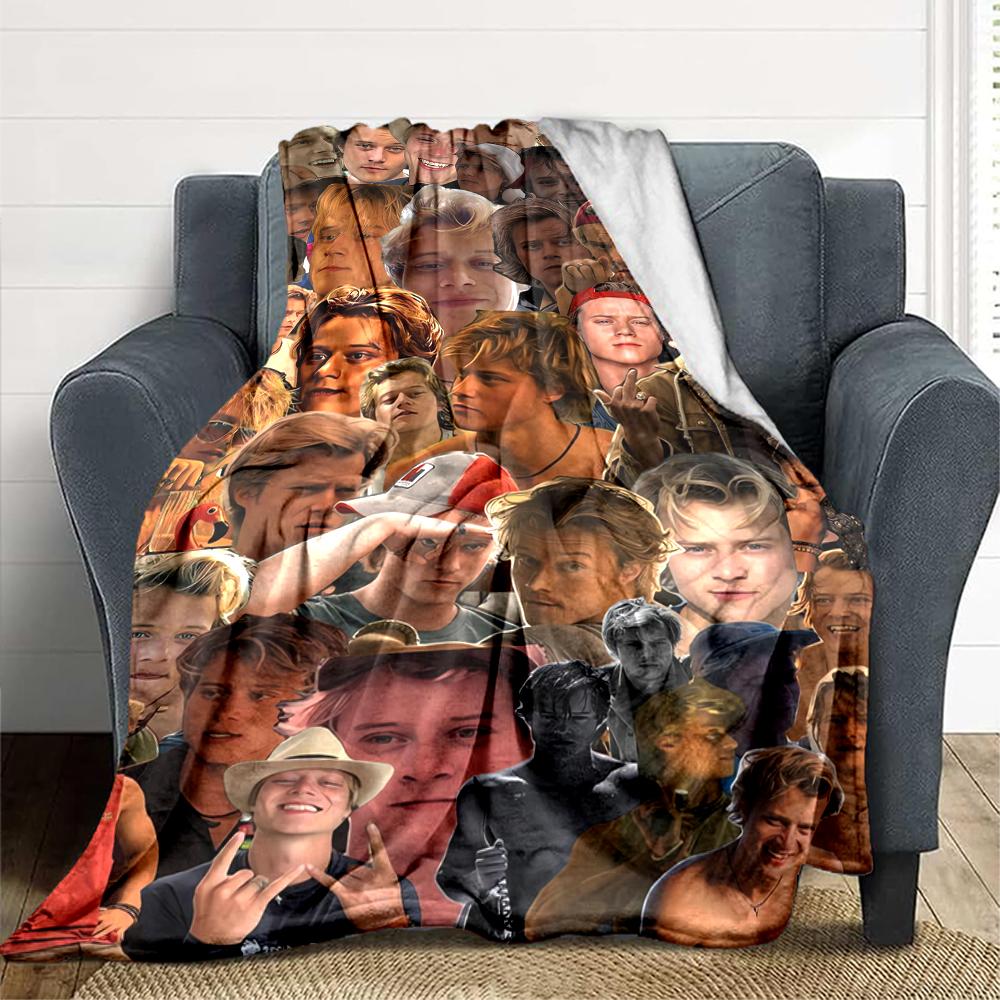 1Pc Facial Expressions Collage Blanket Soft And Comfortable Casual Warm Camping Travel Christmas Halloween Xmas Gift M924489