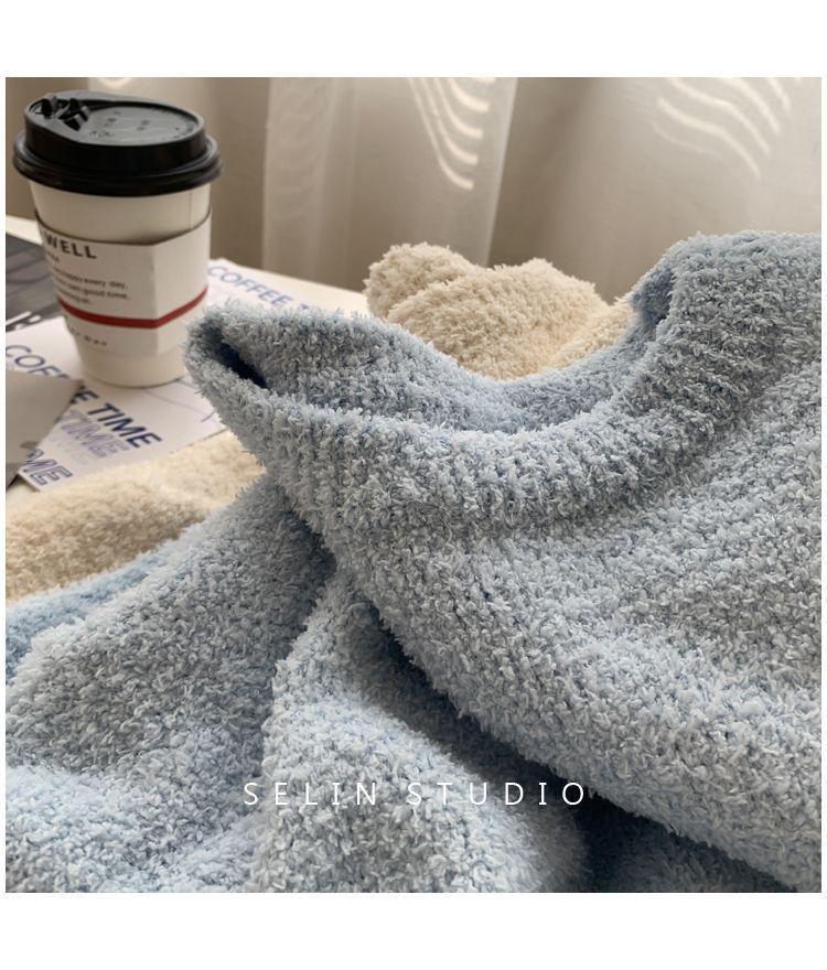 2025 Winter Women’s Chic Korean-Style Round Neck Knitted Pullover Sweater