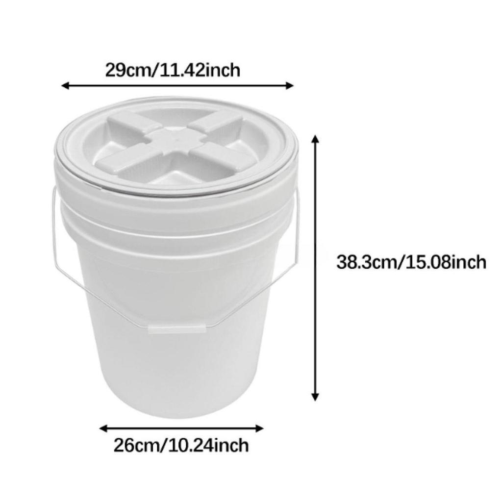 Bucket Pail Leakproof Food Storage Container for Gardening Household Camping