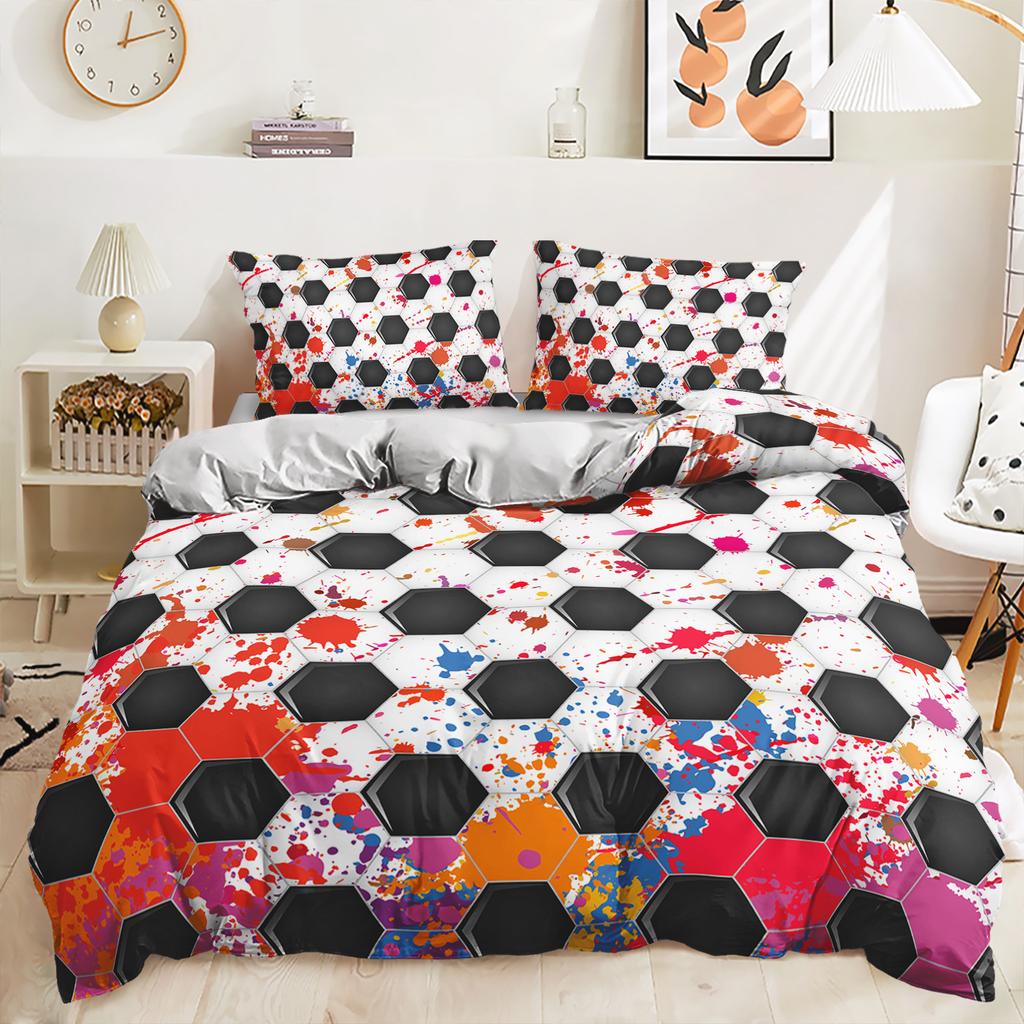Quilt Cover Three-Piece Kit Football Sports Digital Printing Bedding