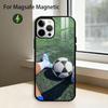 Fußball Sport Fußball Handyhülle Für iPhone17,16,15,14,13,12,11 Plus,Pro Magnetisch Für Magsafe Kabelloses Laden