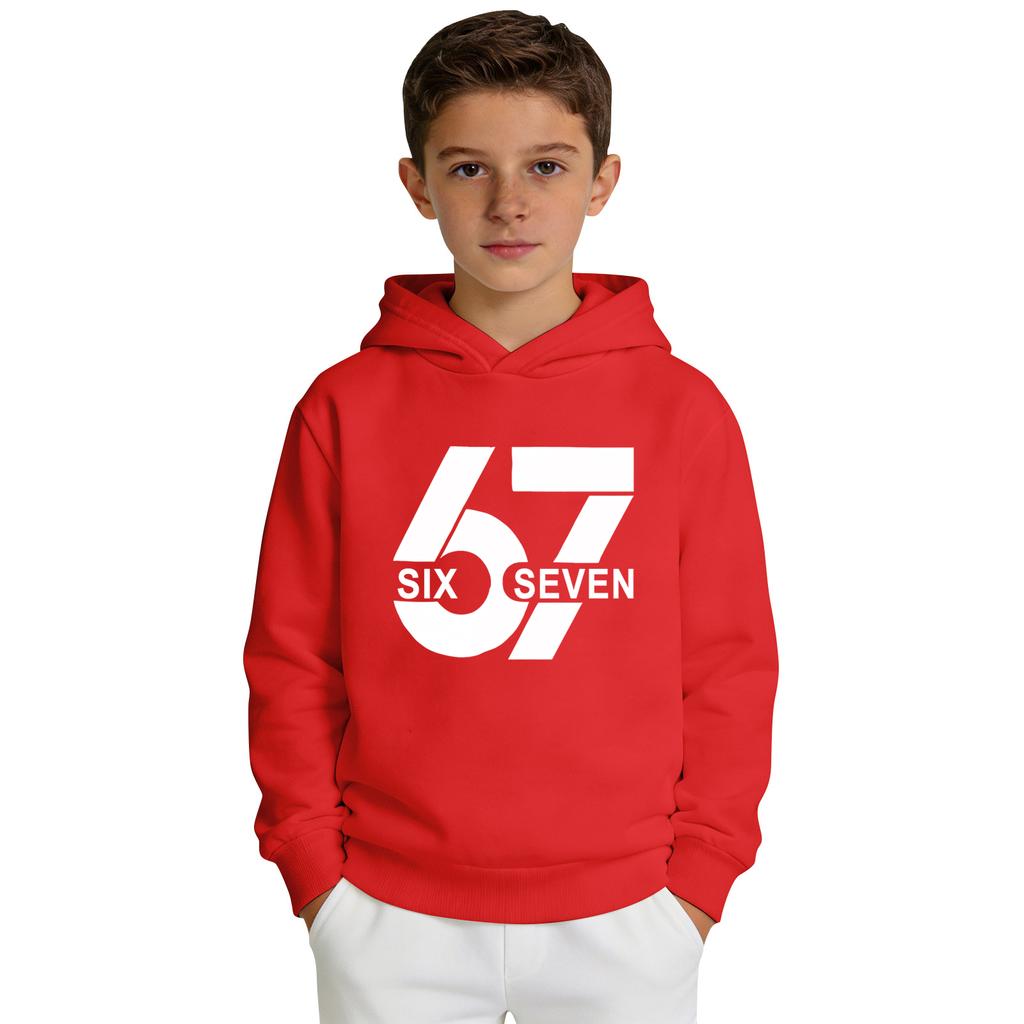 Guttegensert med trykk, hette og lange ermer, avslappet sportsgenser for komfort